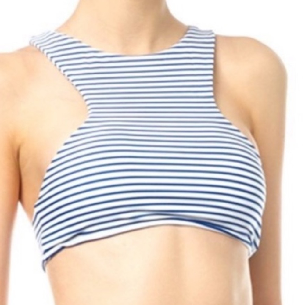 Mikoh Barbados Striped Racerback Bathing Suit Top